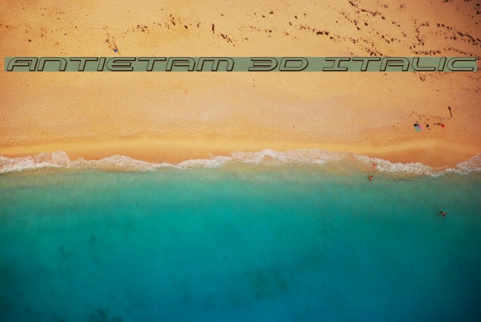 Antietam 3D Italic Example 1