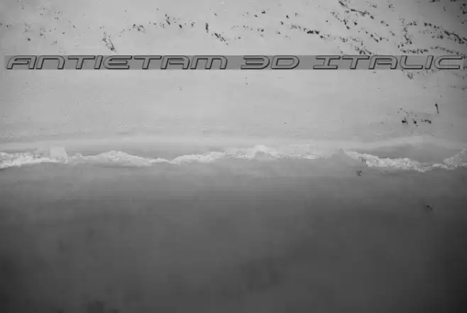 Antietam 3D Italic Font examples
