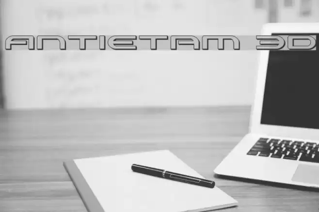Antietam 3D Font examples