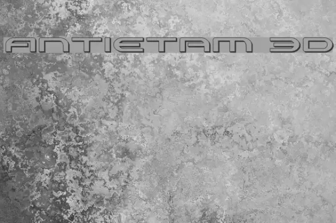 Antietam 3D Font examples