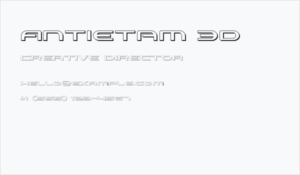 Antietam 3D Business Card