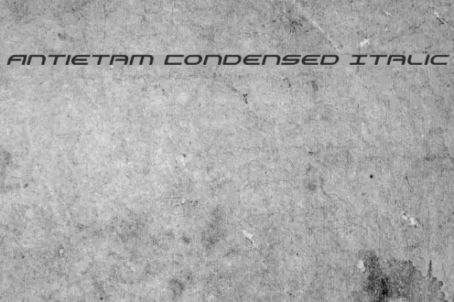 Antietam Condensed Italic Font examples