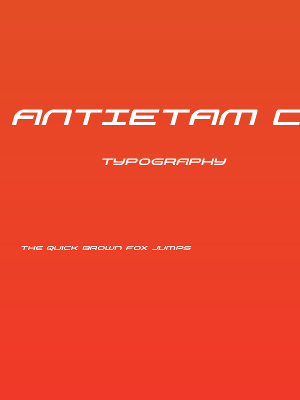 Antietam Condensed Italic Poster