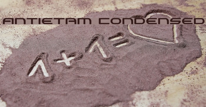 Antietam Condensed Font examples