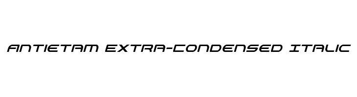Antietam Extra-Condensed Italic Font