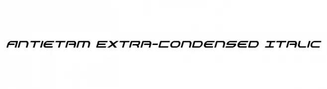 Antietam Extra-Condensed Italic  免费字体下载
