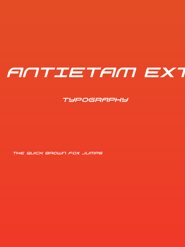 Antietam Extra-Condensed Italic Poster