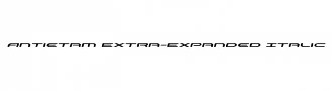 Antietam Extra-Expanded Italic  Frei Schriftart Herunterladen