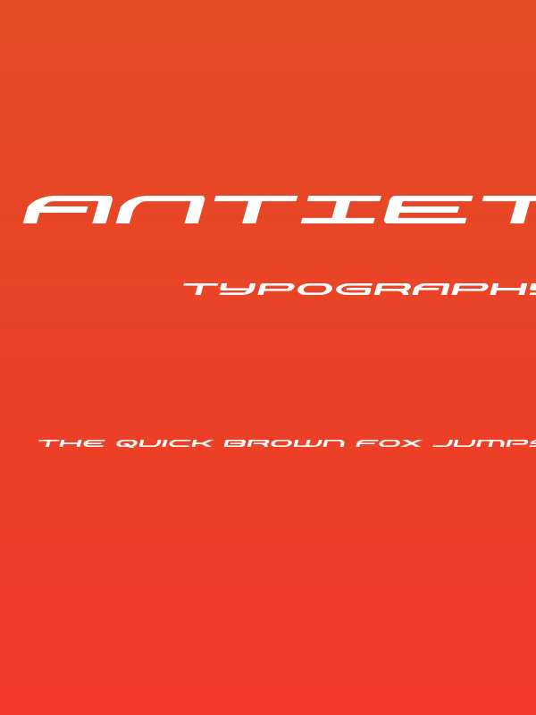 Antietam Extra-Expanded Italic Poster