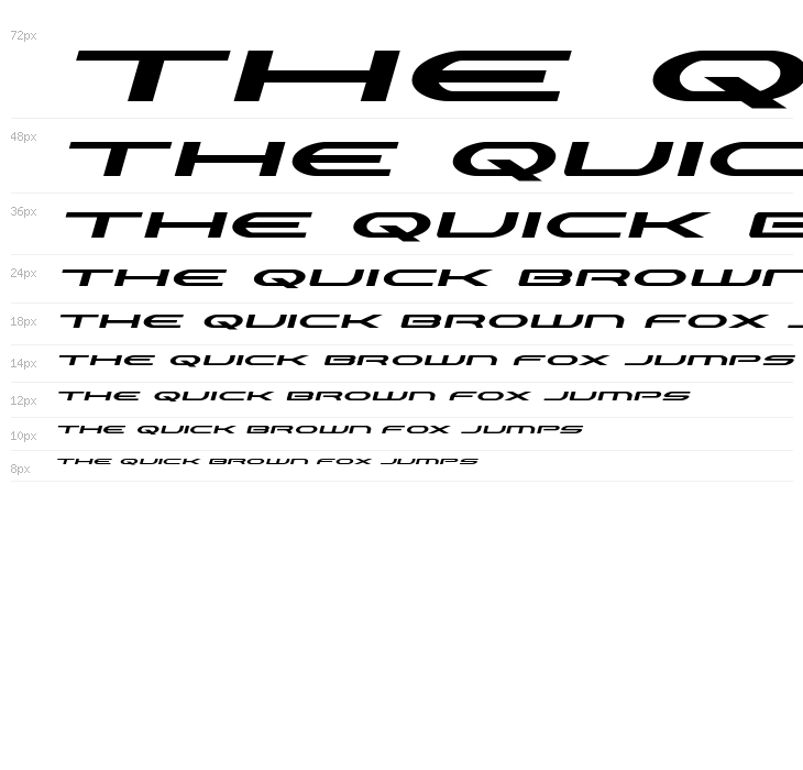 Antietam Extra-Expanded Italic Waterfall