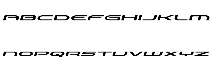 Antietam Extra-Expanded Italic Font LOWERCASE