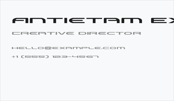 Antietam Extra-Expanded Business Card