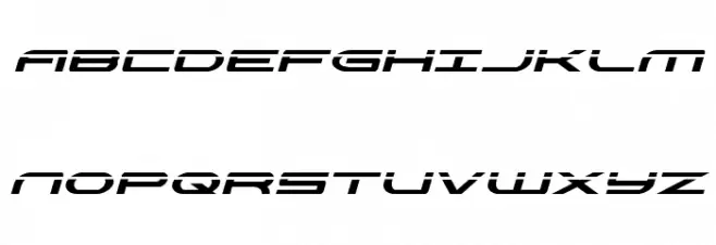Antietam Laser Italic Caratteri MAIUSCOLE
