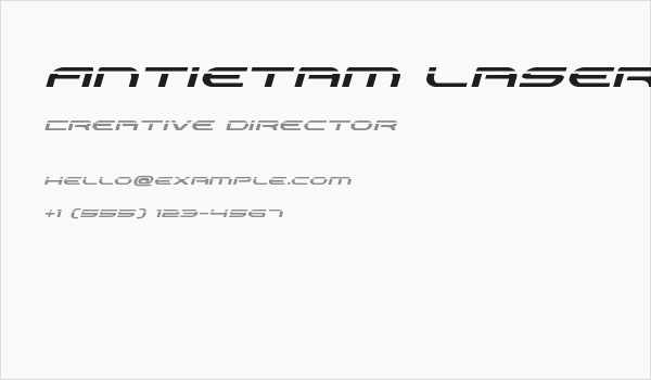 Antietam Laser Italic Business Card