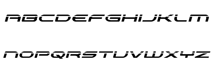 Antietam Laser Italic Font LOWERCASE