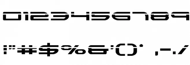 Antietam Laser Font OTHER CHARS