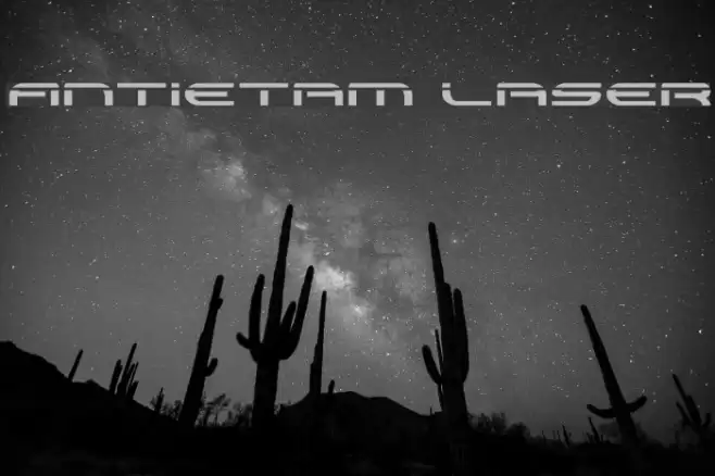 Antietam Laser Font examples