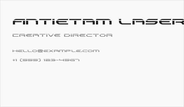 Antietam Laser Business Card