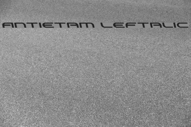 Antietam Leftalic Font examples