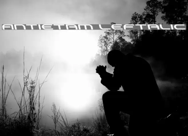 Antietam Leftalic Font examples