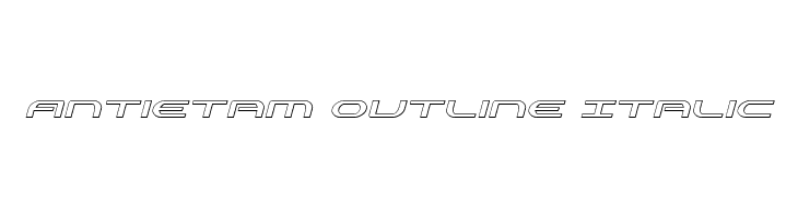 Antietam Outline Italic Fonte