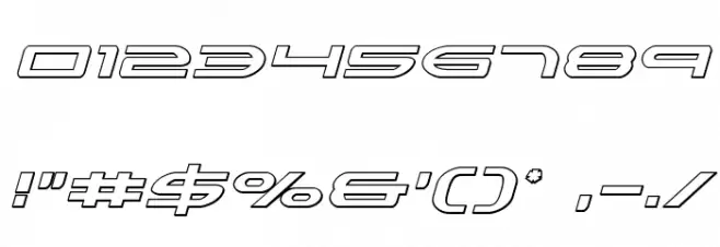 Antietam Outline Italic Font OTHER CHARS