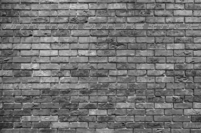 Antietam Outline Italic Font examples
