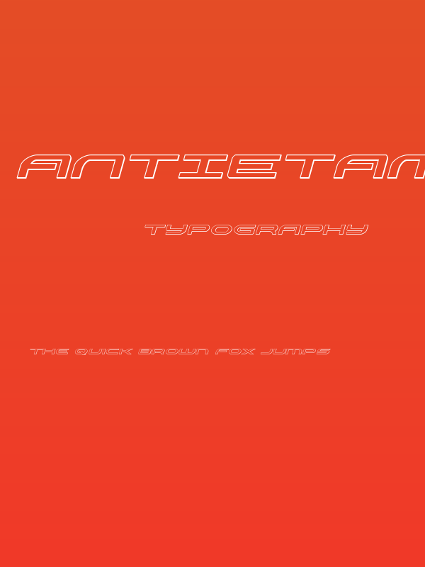 Antietam Outline Italic Poster