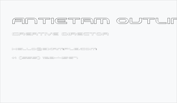 Antietam Outline Business Card