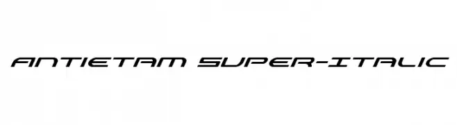 Antietam Super-Italic  Free Fonts Download