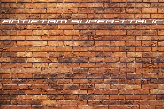 Antietam Super-Italic Font examples