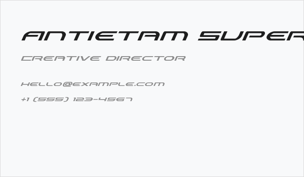 Antietam Super-Italic Business Card
