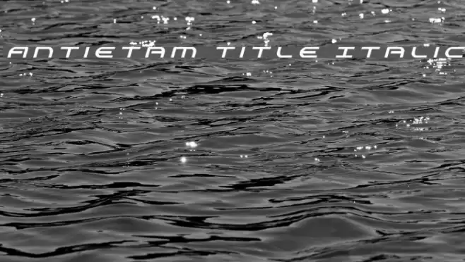 Antietam Title Italic Font examples