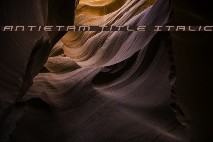 Antietam Title Italic Font examples
