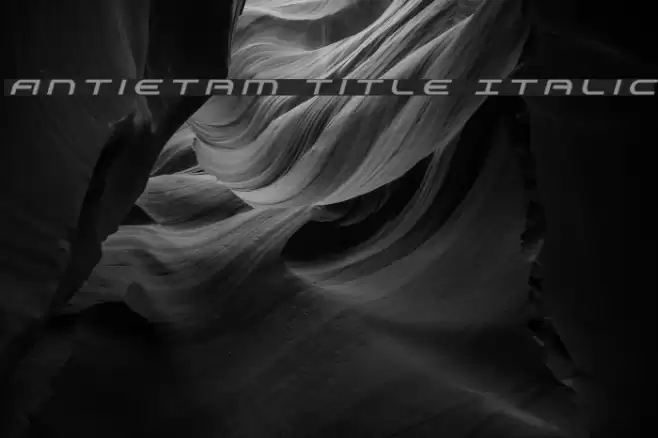 Antietam Title Italic Font examples