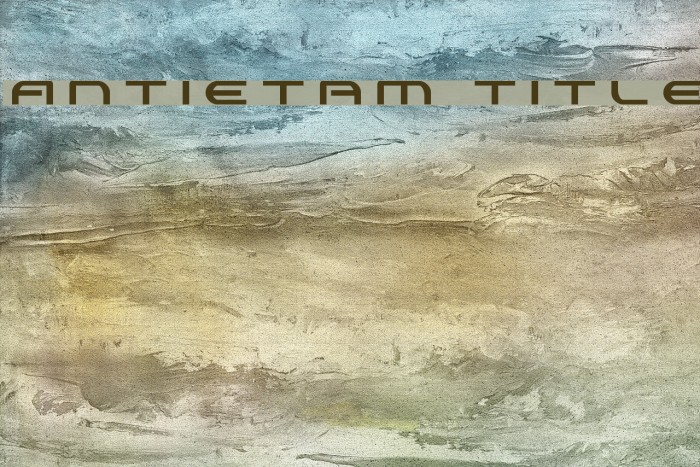 Antietam Title Font examples