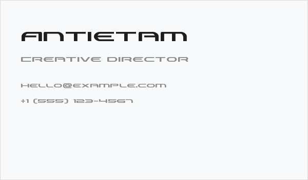 Antietam Business Card