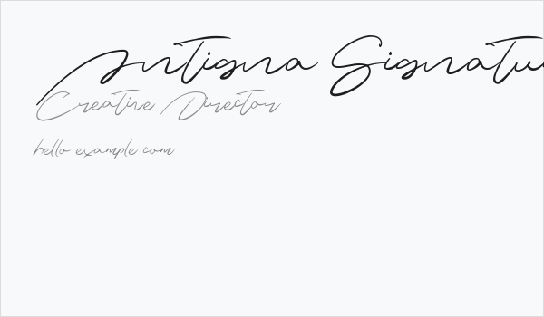 Antigna Signature Free Business Card
