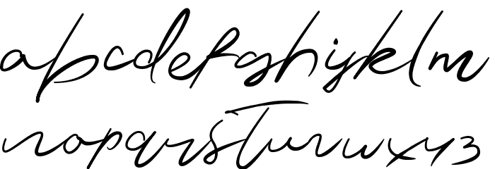 Antigna Signature Free Font LOWERCASE