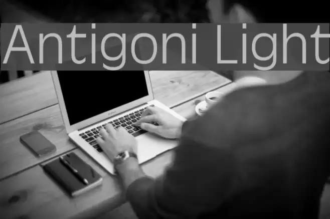 Antigoni Light Font examples