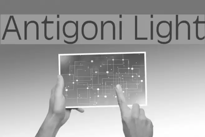 Antigoni Light Font examples
