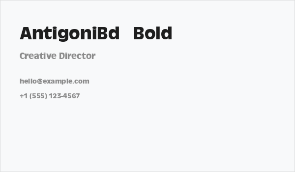 AntigoniBd   Bold Business Card