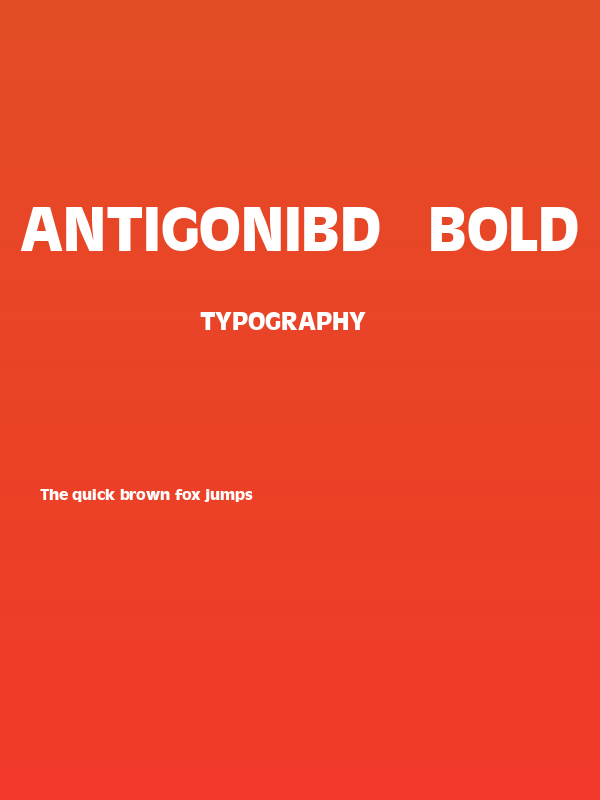 AntigoniBd   Bold Poster