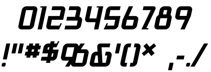 Antigrav BB Italic Font OTHER CHARS