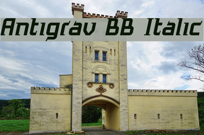 Antigrav BB Italic Font examples