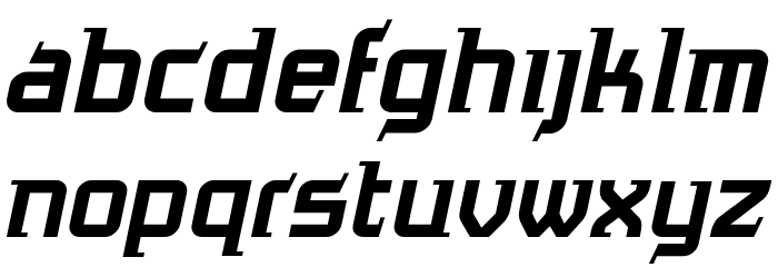 Antigrav BB Italic Font LOWERCASE