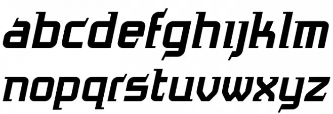 Antigrav BB Italic Caratteri MINUSCOLO