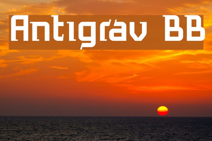 Antigrav BB Font examples