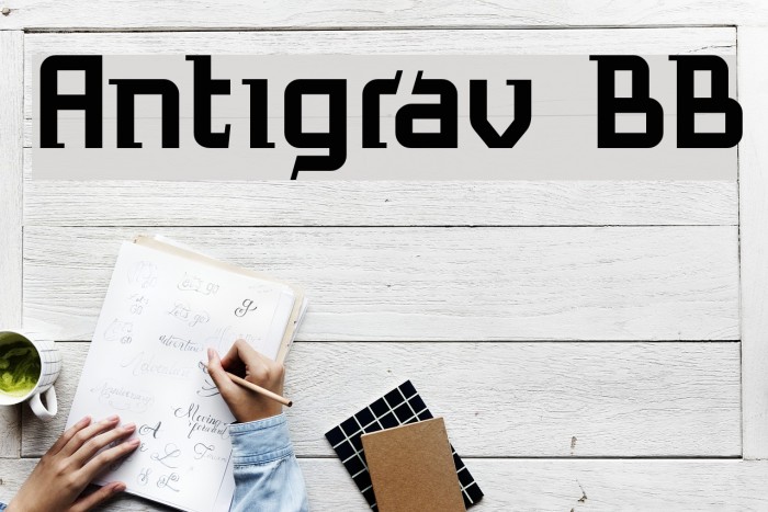 Antigrav BB Font examples