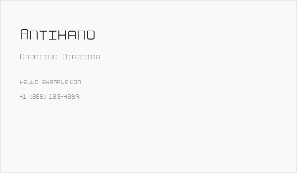 Antihand Business Card